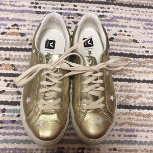 veja gold sneakers